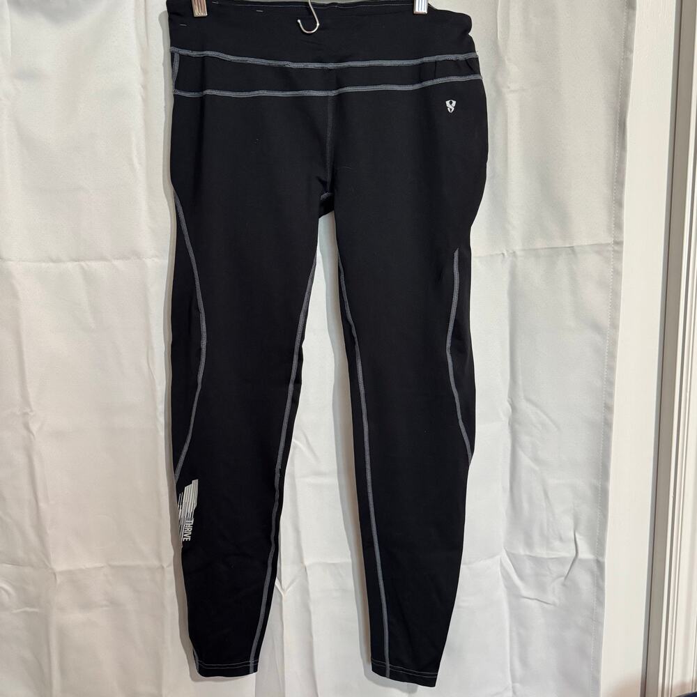 Stoic Thrive Spark Black Leggings / Tights Zip Pocket at Waistband Size Medium